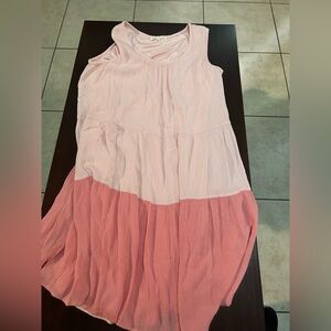Indigo Soul Pink and Light Pink Midi Dress